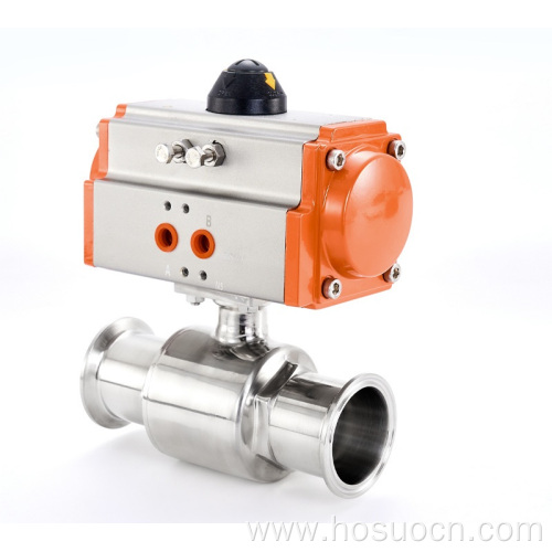 Stainless Steel Sanitary Ball Valve with Pneumatic Actuator